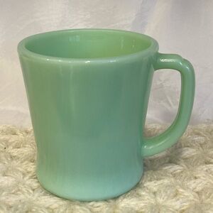 Fire King Jadeite D-Handle Milk Glass Mug cup 1940-50 Vintage